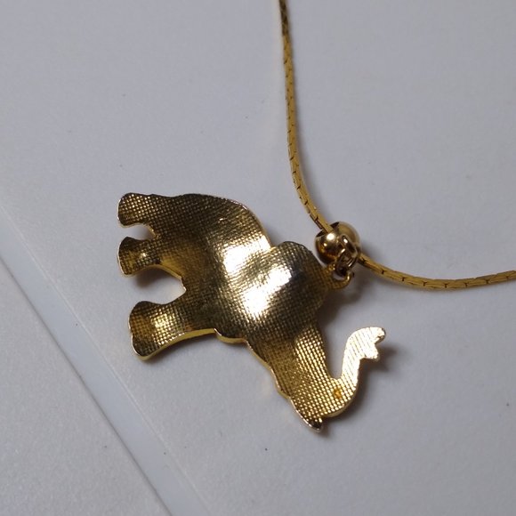 Pink And Blue Lucky Elephant Pendant Necklace 24 Inches - Picture 10 of 16